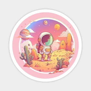 Cute Astronaut Cartoon Magnet